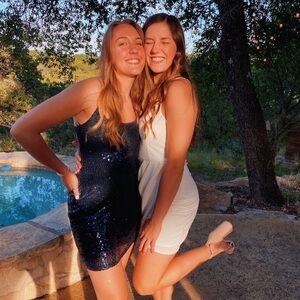 white lulus dress size M